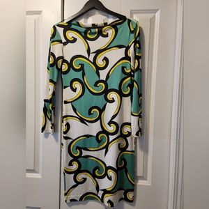 DVF vintage print silk dress